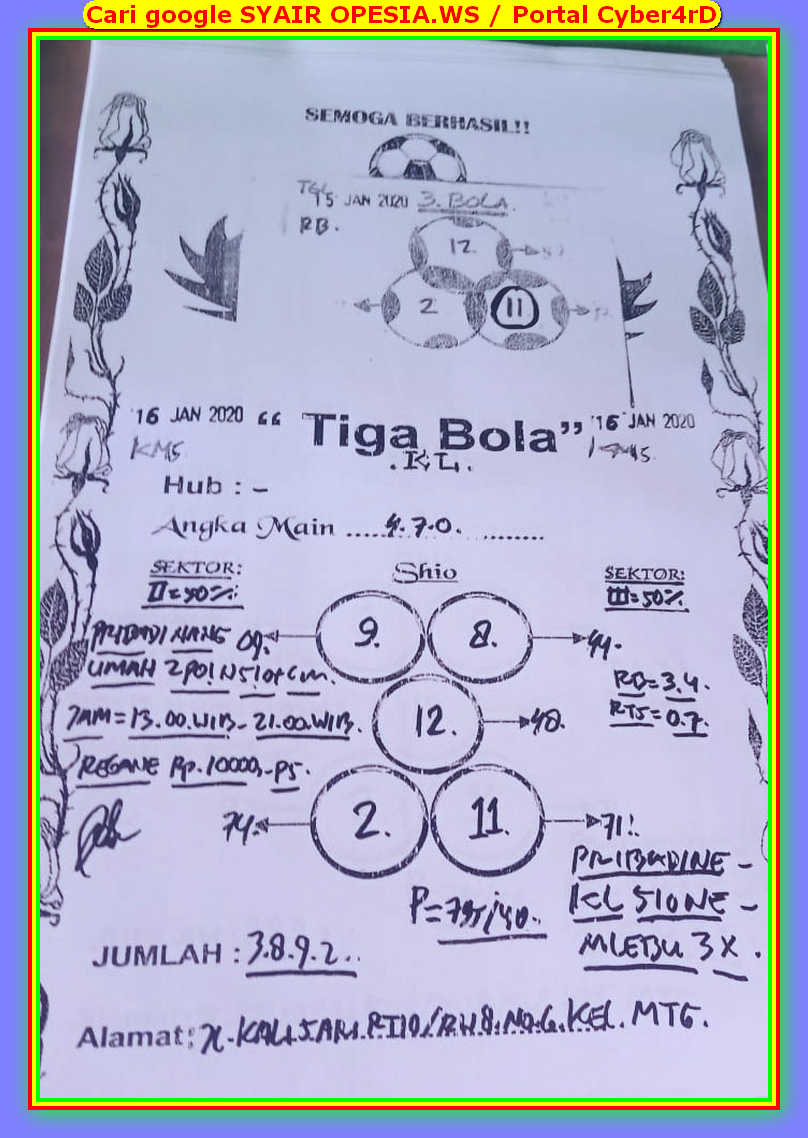 1 New Message Kode Syair Hongkong 16 Januari 2020 Forum Syair Togel Hongkong Singapura Sydney