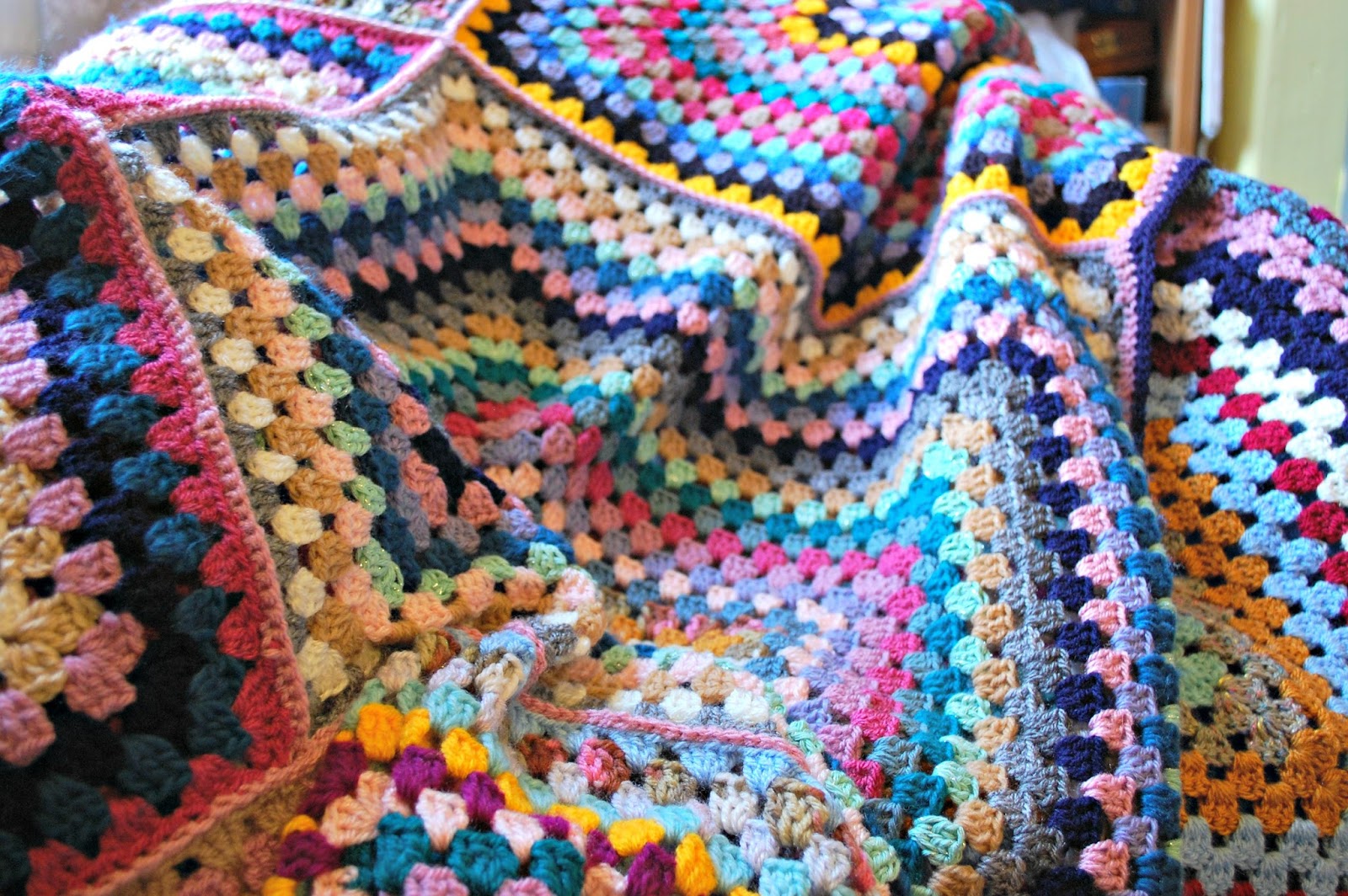 the geeky knitter fo stash buster blanket