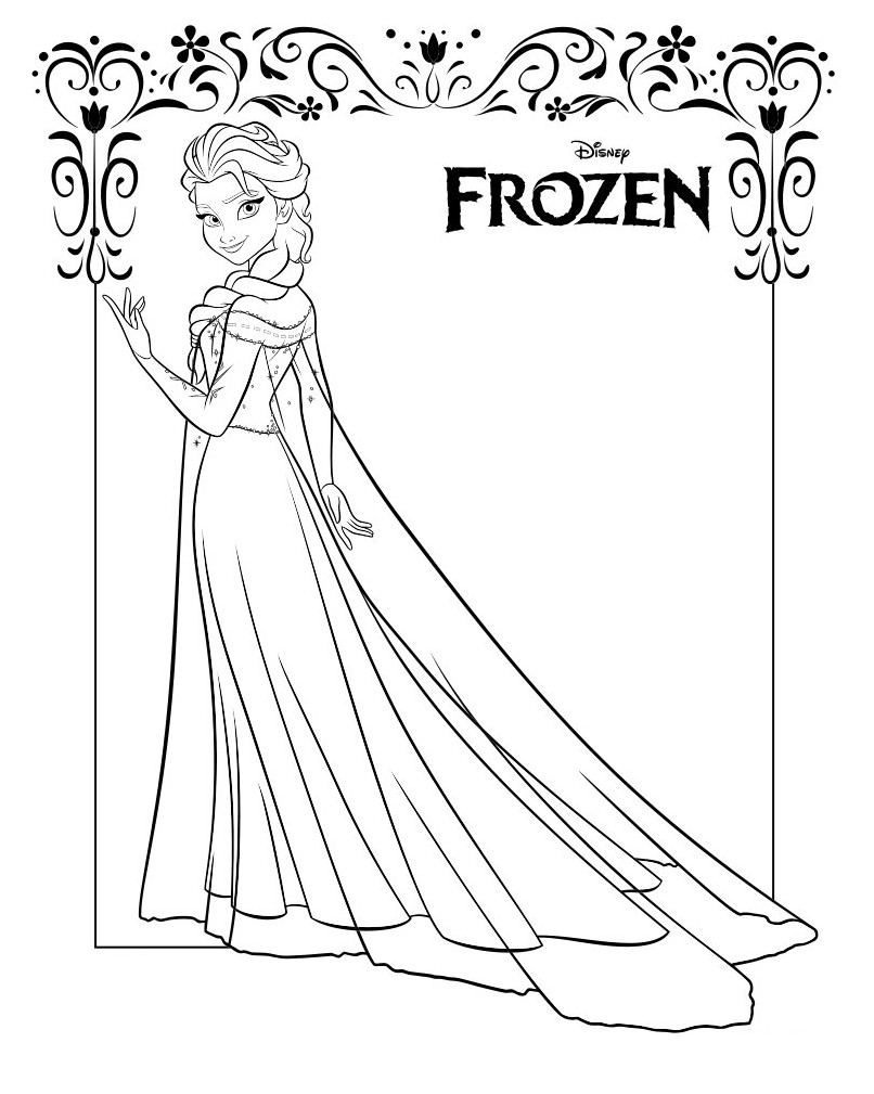 Gambar Frozen Hitam Putih Untuk Mewarnai