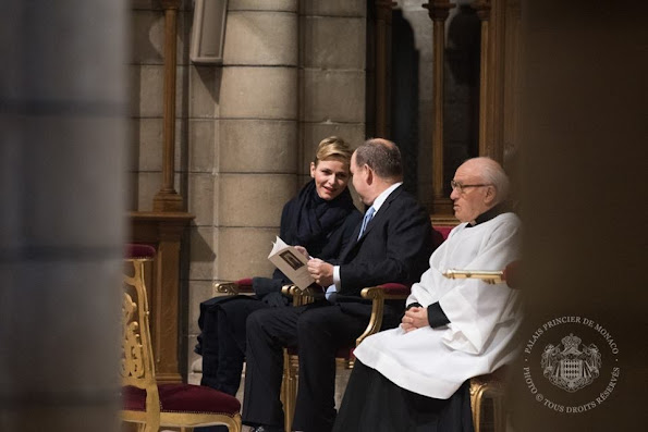 Prince Albert II of Monaco and Princess Charlene of Monaco attend the Ceremony of the Sainte-Devote