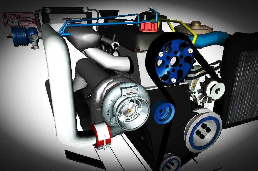 Volkswagen AP 18 Turbo Intercooler Car Engine 3D Warehouse, 51 OFF