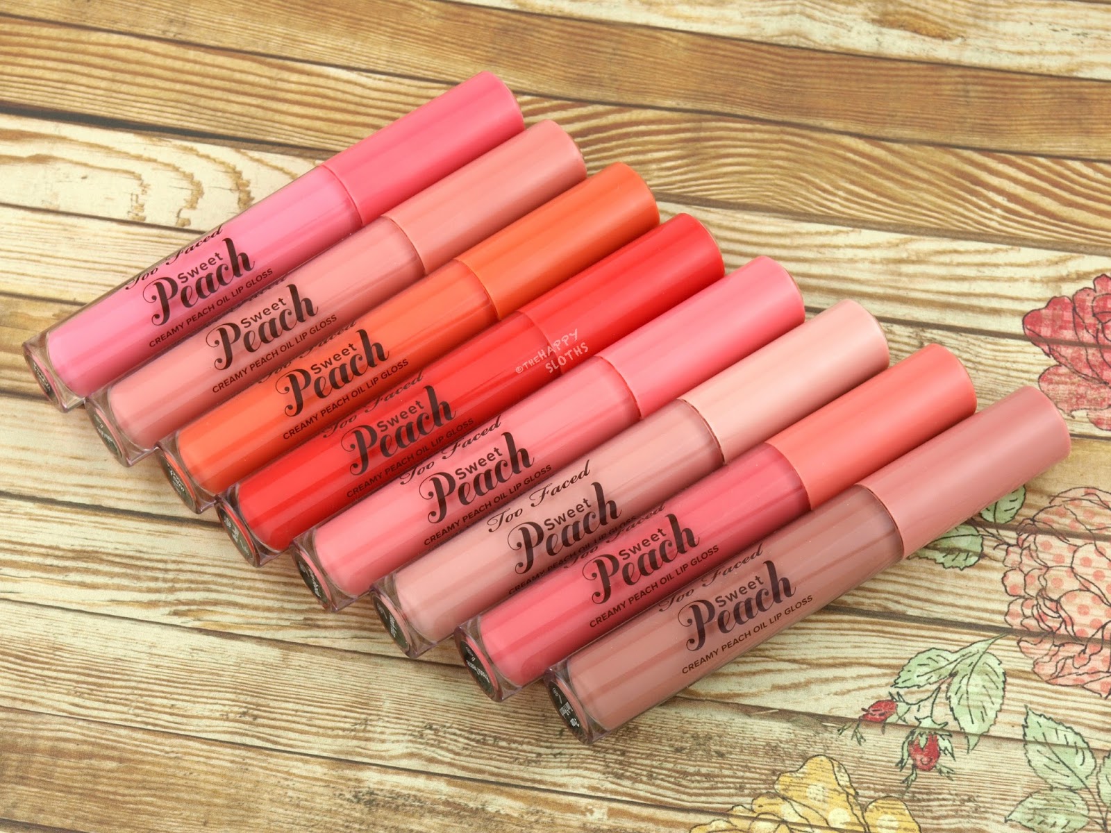 Too Faced Sweet Peach Creamy Peach Oil Lip Gloss Review and Swatches The Happy Sloths Beauty