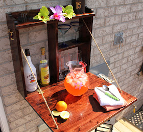 fold down backyard patio bar
