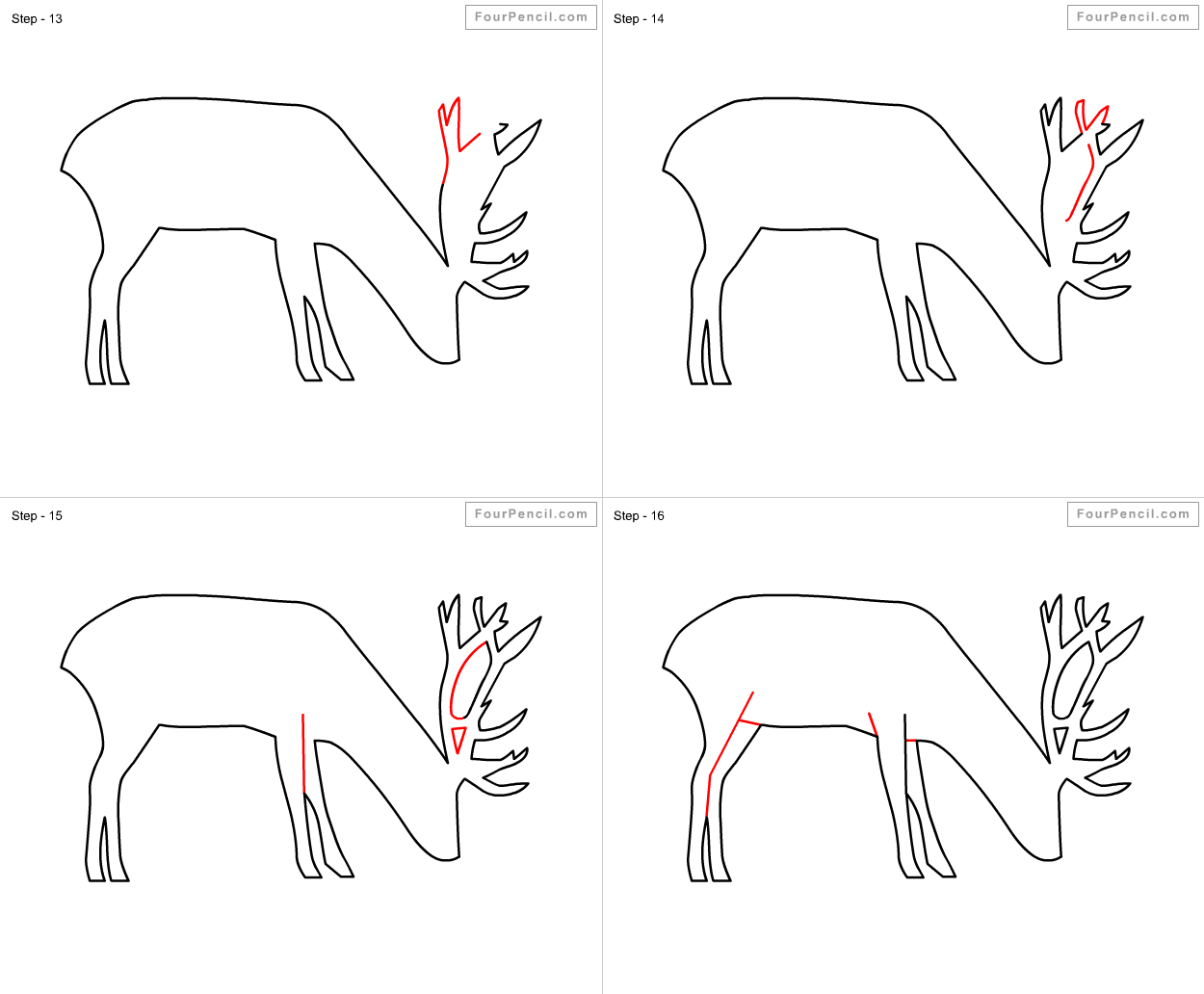 Fpencil: How to draw Deer for kids step by step