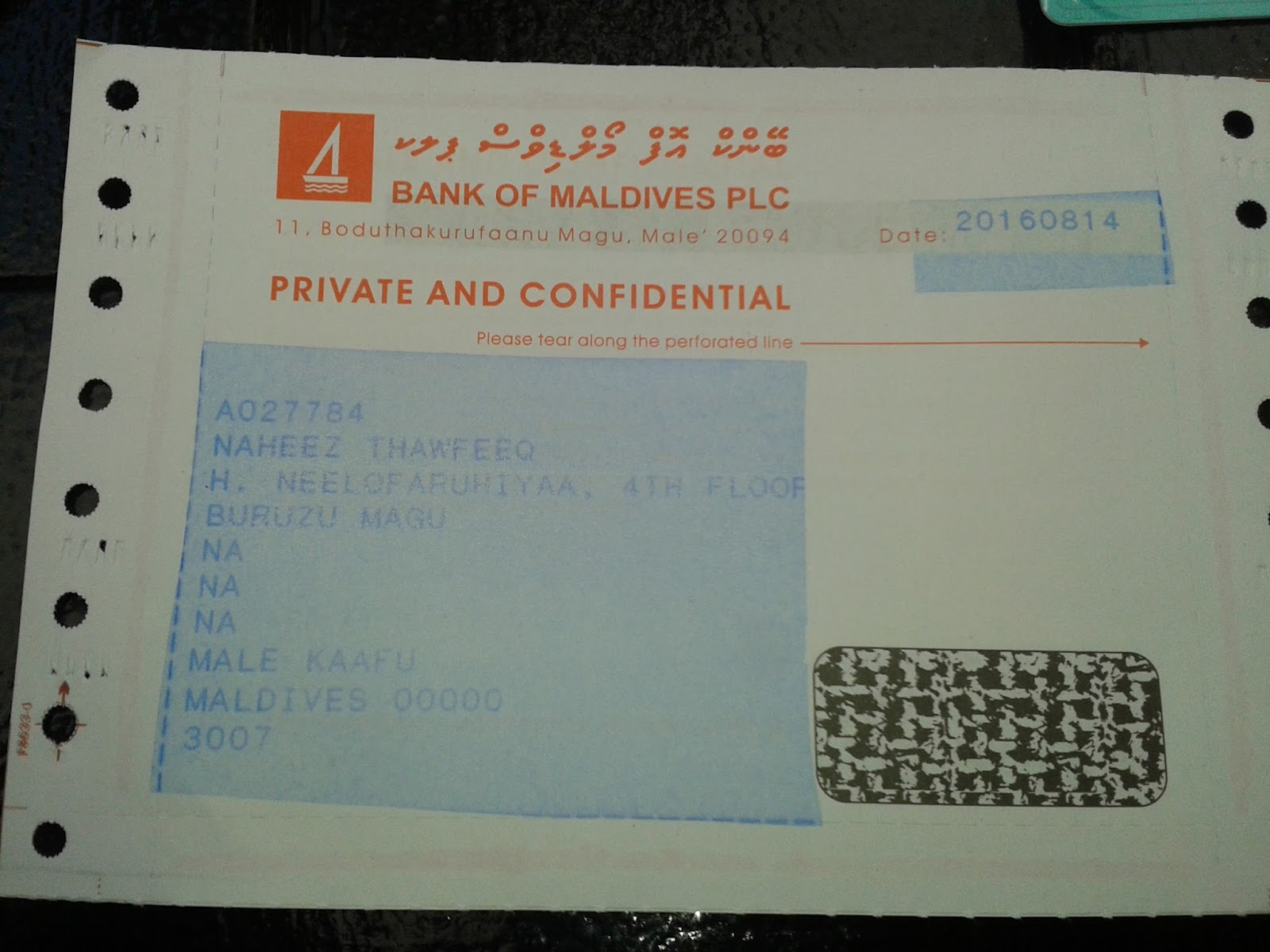 Naheez Thawfeeg s Blog Got My First Amex Debit Card And First Payment