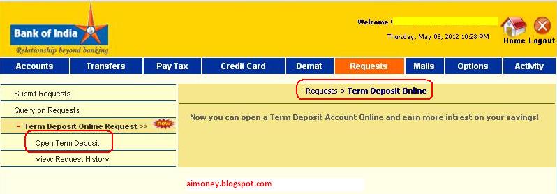 How To Open Online RD (Recurring Deposit) Account in BANK OF INDIA ...