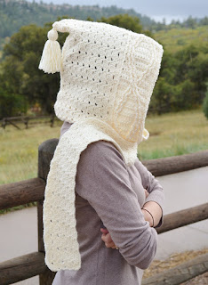 Wintry Hooded Scarf, Over The Apple Tree