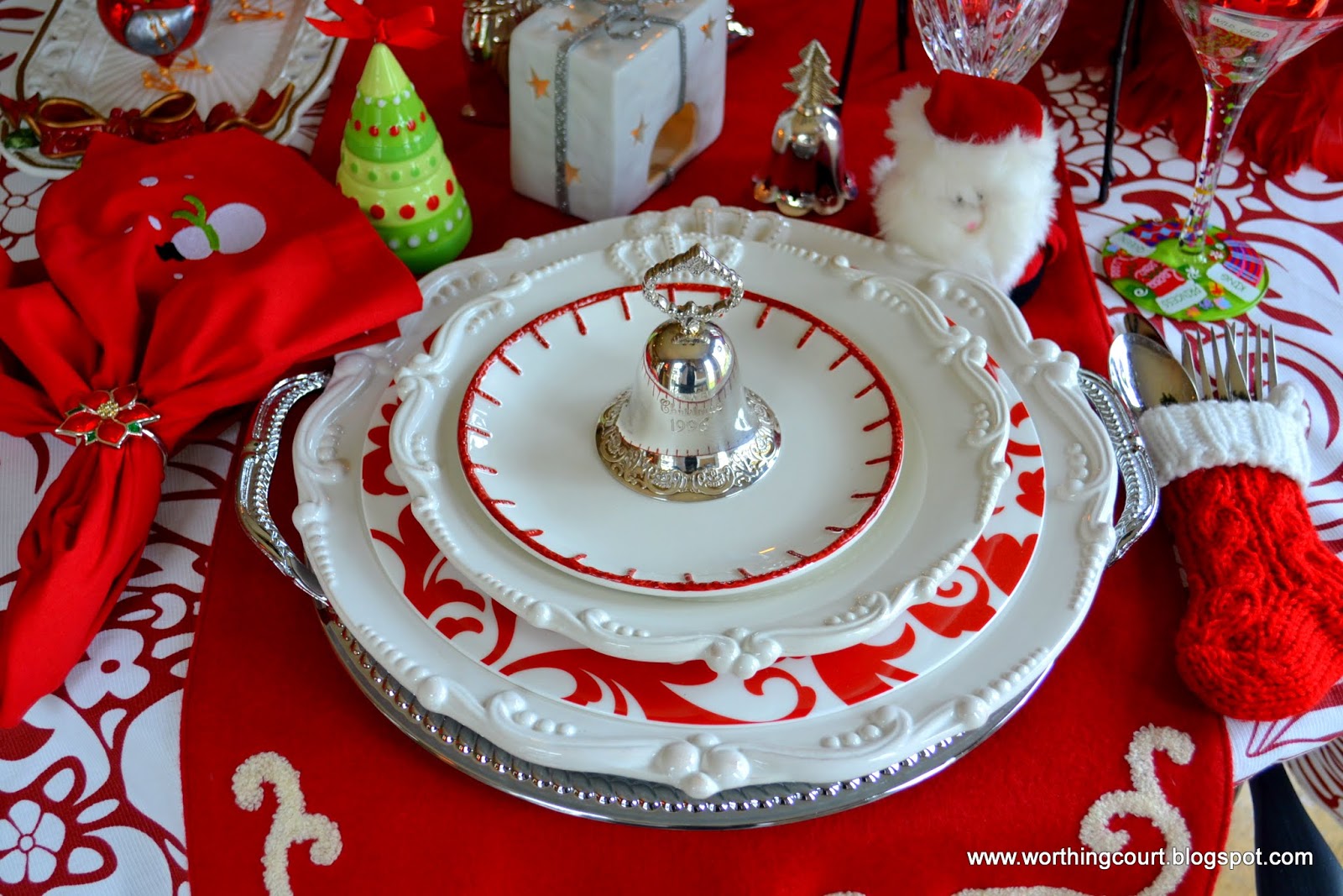 Christmas in Nancy's Dining Room and Kitchen  Worthing Court