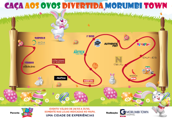 Caça aos Ovos do Morumbi Town Shopping celebra a Páscoa com muito chocolate e diversão