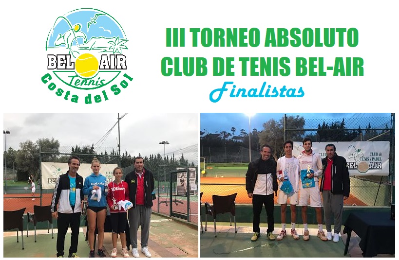 andatenis "III TORNEO ABSOLUTO NOVIEMBRE CLUB DE TENIS BELAIR" Resultados de las finales e