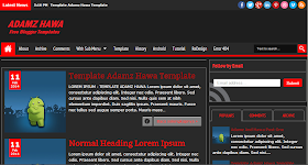 Adamz Hawa Simple Red Blogger Template