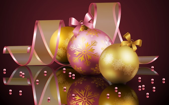 Kerst wallpaper met mooie kerstballen