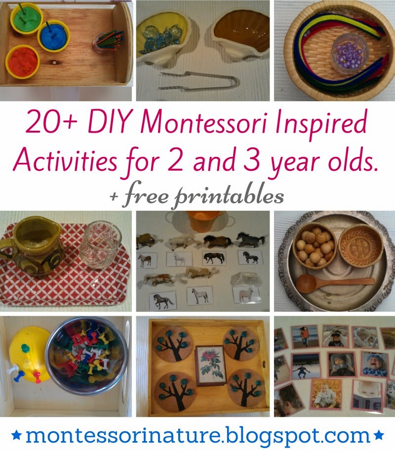 20 DIY Montessori Inspired Activities For 2 And 3 Year Olds 20 DIY Montessori Inspired Activities For 2 And 3 Year Olds
