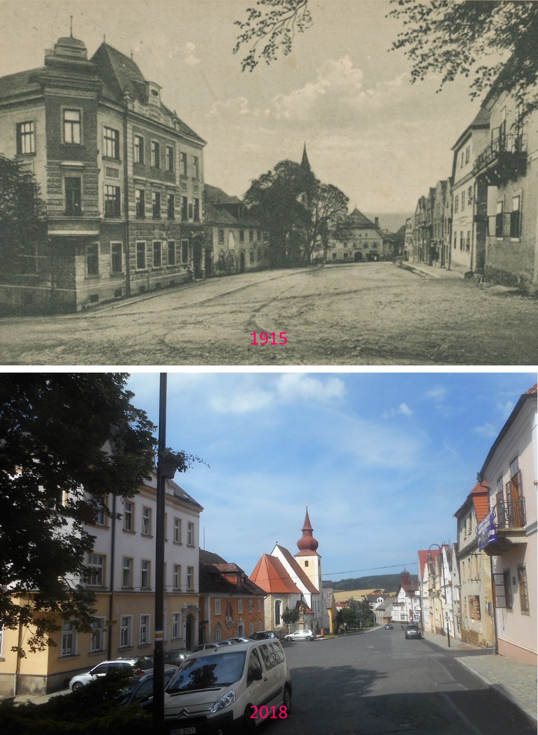 Přehled srovnávacích fotek POBĚŽOVICE (Plzeňský kraj)