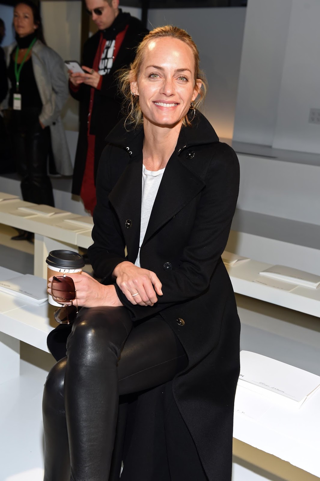 Lovely Ladies in Leather: Amber Valletta in leather pants