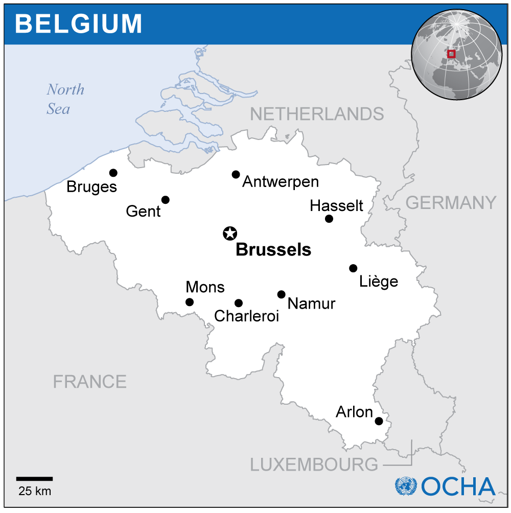 Geography Blog Map of Belgium