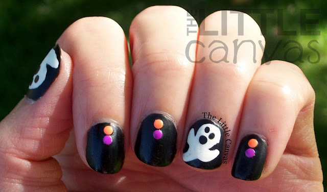 7. Ghost Nail Design with Glitter Accents - wide 7