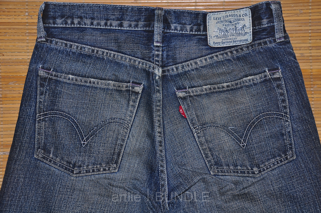 Vintage | Branded | Clothing: (BM3-0870) LEVI'S Lot 507 Dark Grey Jeans 30