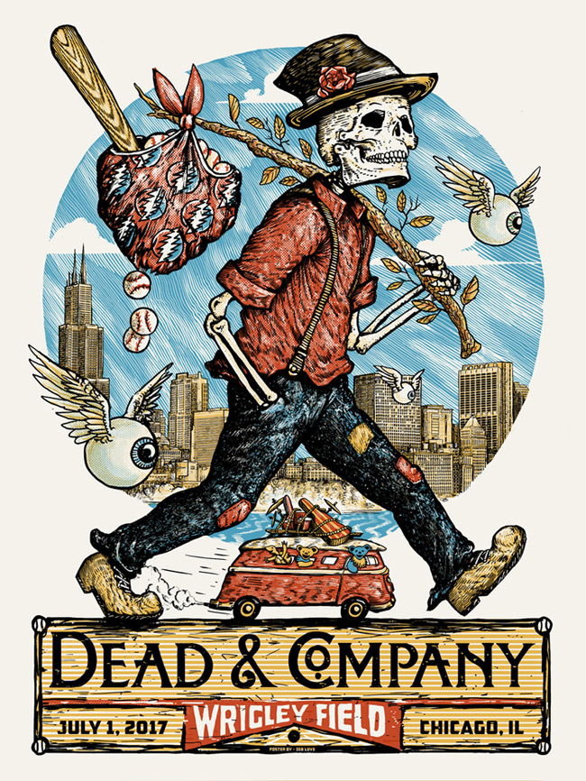 INSIDE THE ROCK POSTER FRAME BLOG Dead & Company Wrigley Print By Zeb