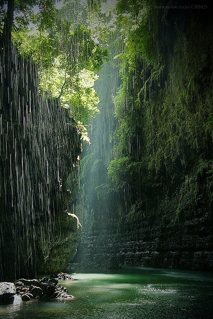 Green canyon in Indonesia