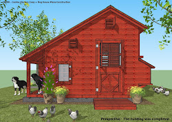 plans chicken coop combo dog construction cb100 insulated building shed completed perspective