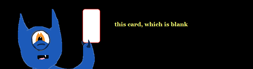 this card, which is blank