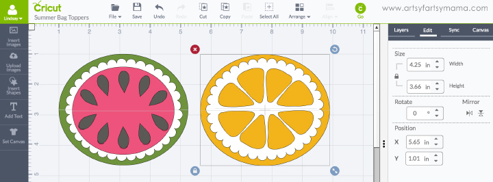 Fruity Summer Bag Toppers are an easy Make It Now project in Cricut Design Space! #CricutMade