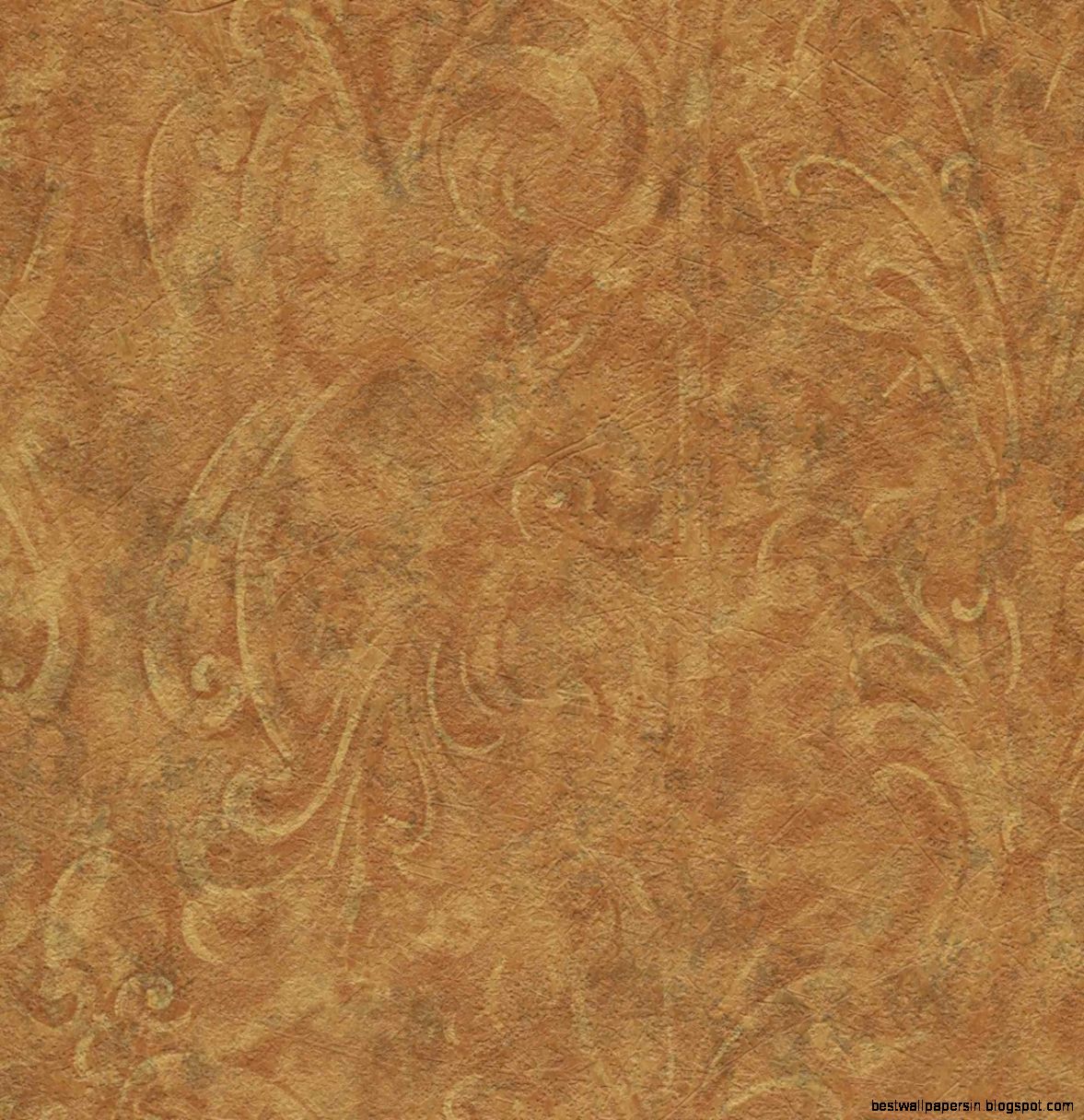 Brown Damask Pattern Wallpaper