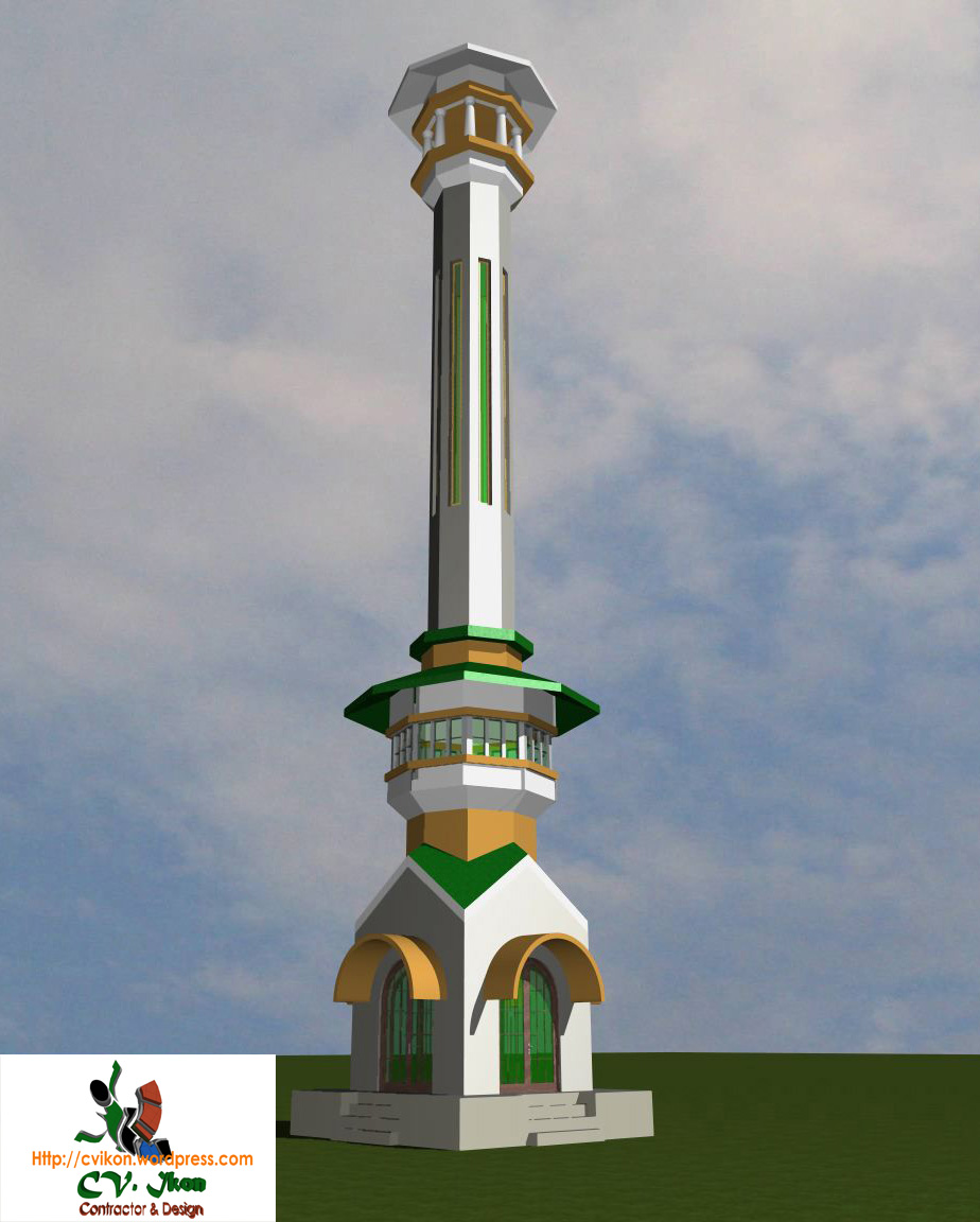 35 Gambar Menara Masjid  Mushola Terbaru Model Desain 