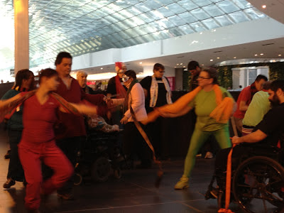 Dancers inside Devonian Gardens for International Day of Disabled Persons
