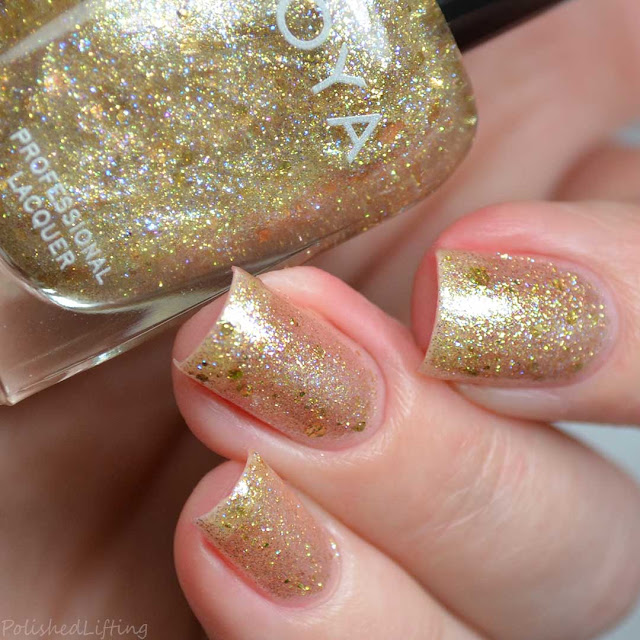 gold nail polish topper