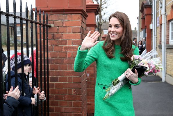 The Duchess of Cambridge visited Lavender Primary School
