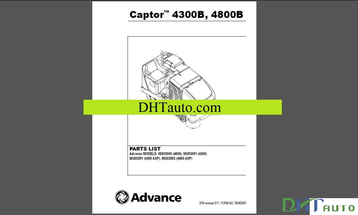ADVANCE NILFISK PACKAGE SERVICE AND PARTS MANUALS - Automotive Library