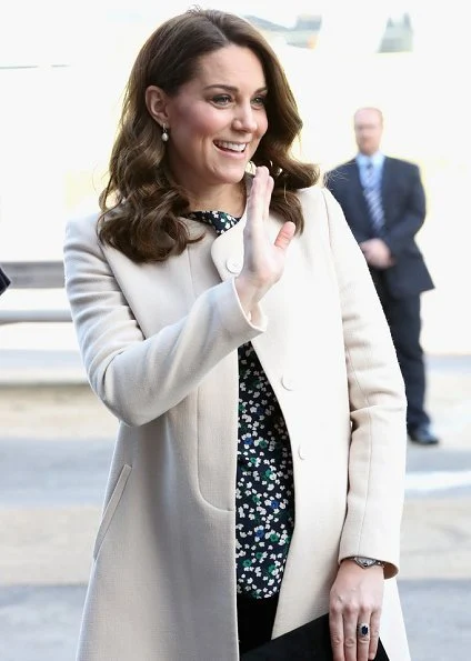 Kate Middleton wore Hobbs London Rosie top and she wore Goat Redgrave Coat