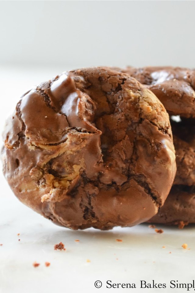 Flourless Brownie Peanut Butter Swirl Cookies recipe are chocolaty and fun to make! 