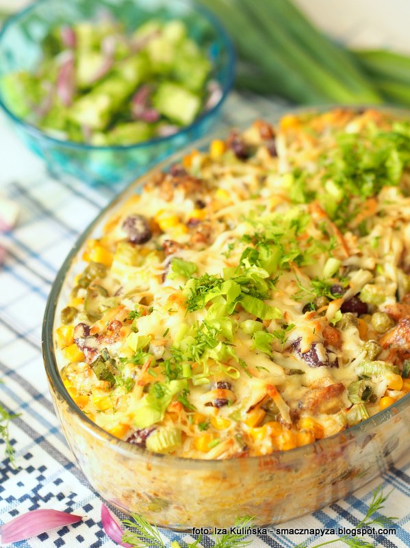 Zapiekanka Ryzowa Z Kurczakiem I Kolorowymi Warzywami Smaczna Pyza