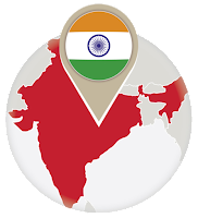 Indian flag and map