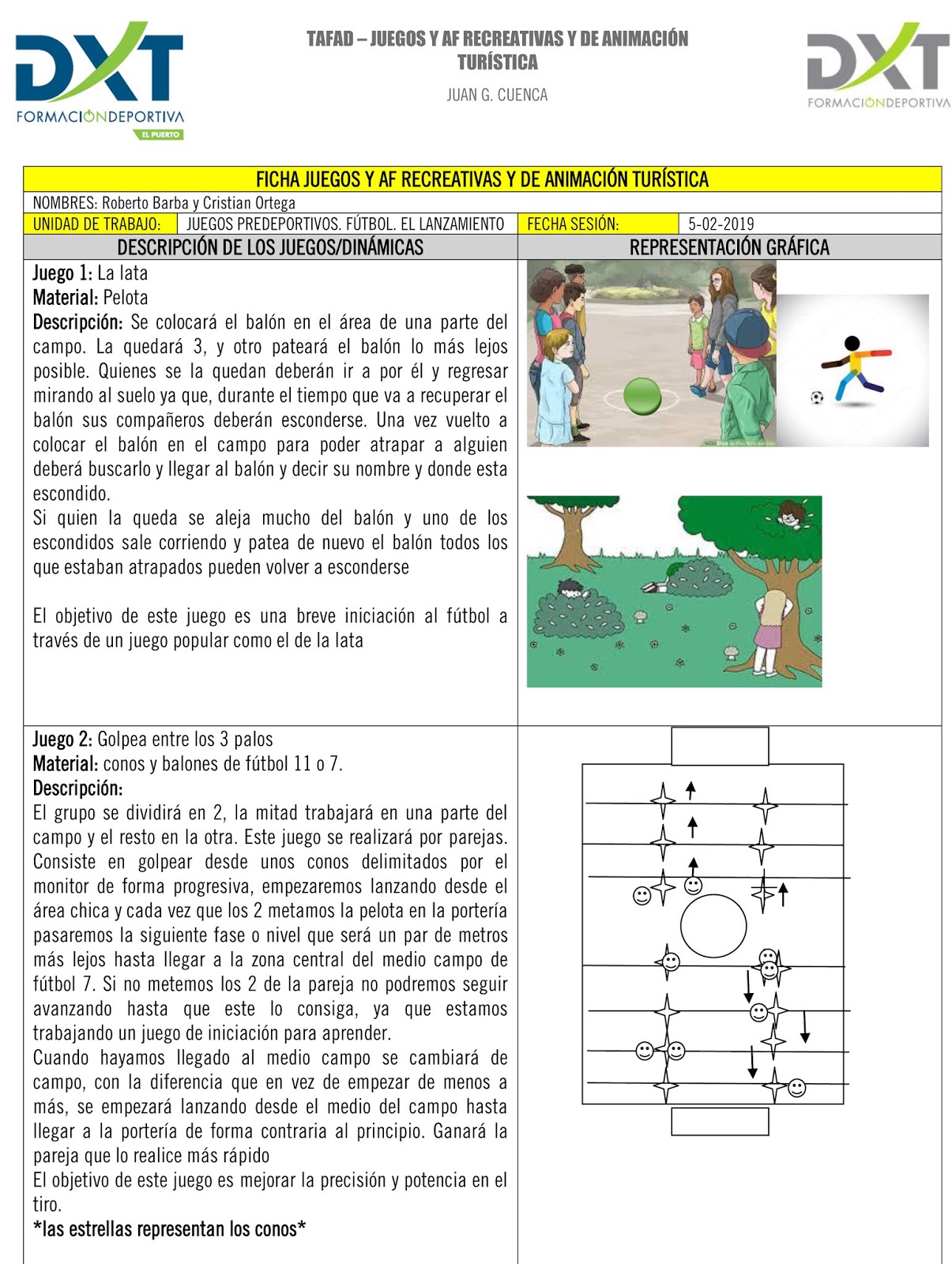 SESIÓN 9 JUEGOS PREDEPORTIVOS ESPECÍFICOS. FÚTBOL