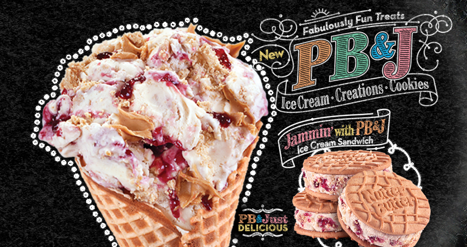 News Cold Stone Creamery New Peanut Butter & Jelly Ice Cream and Ice