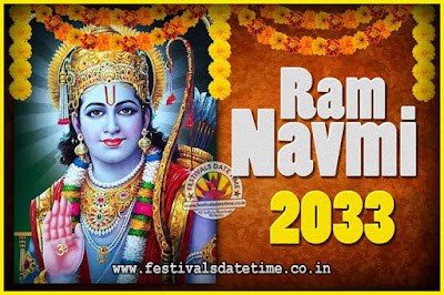 2033 Ram Navami Pooja Date & Time, 2033 Ram Navami Calendar
