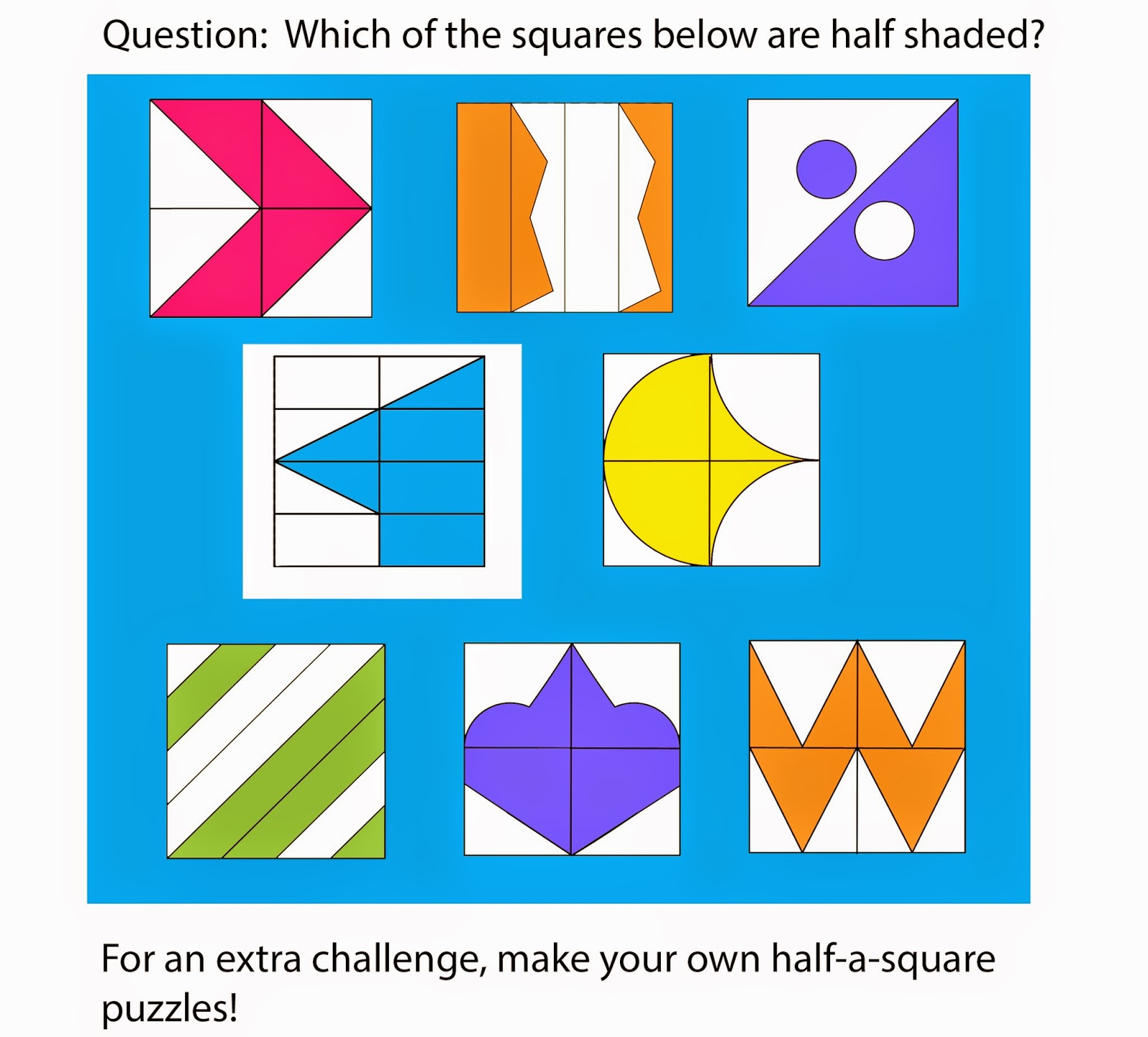 1001 Math Problems: spatial puzzles (2D)