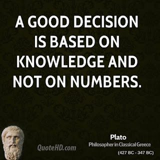 plato philosopher a good decision is based on knowledge and not on