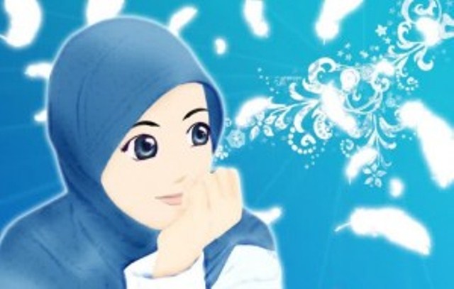 Kumpulan Gambar Kartun Muslimah Sedih Terbaru Cantik Berhijab