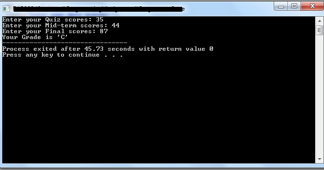 Write a program in C++ that determines a student’s grade. - Programming ...