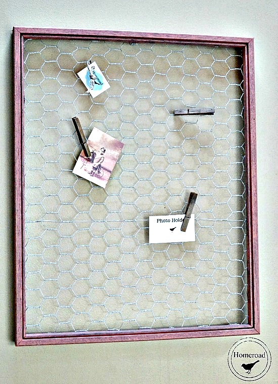 Simple Chicken Wire Photo Holder