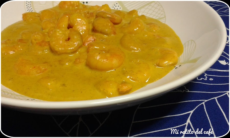 Langostinos al curry