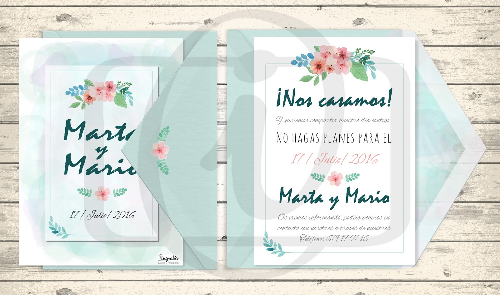 ilugrafia papelería para la boda