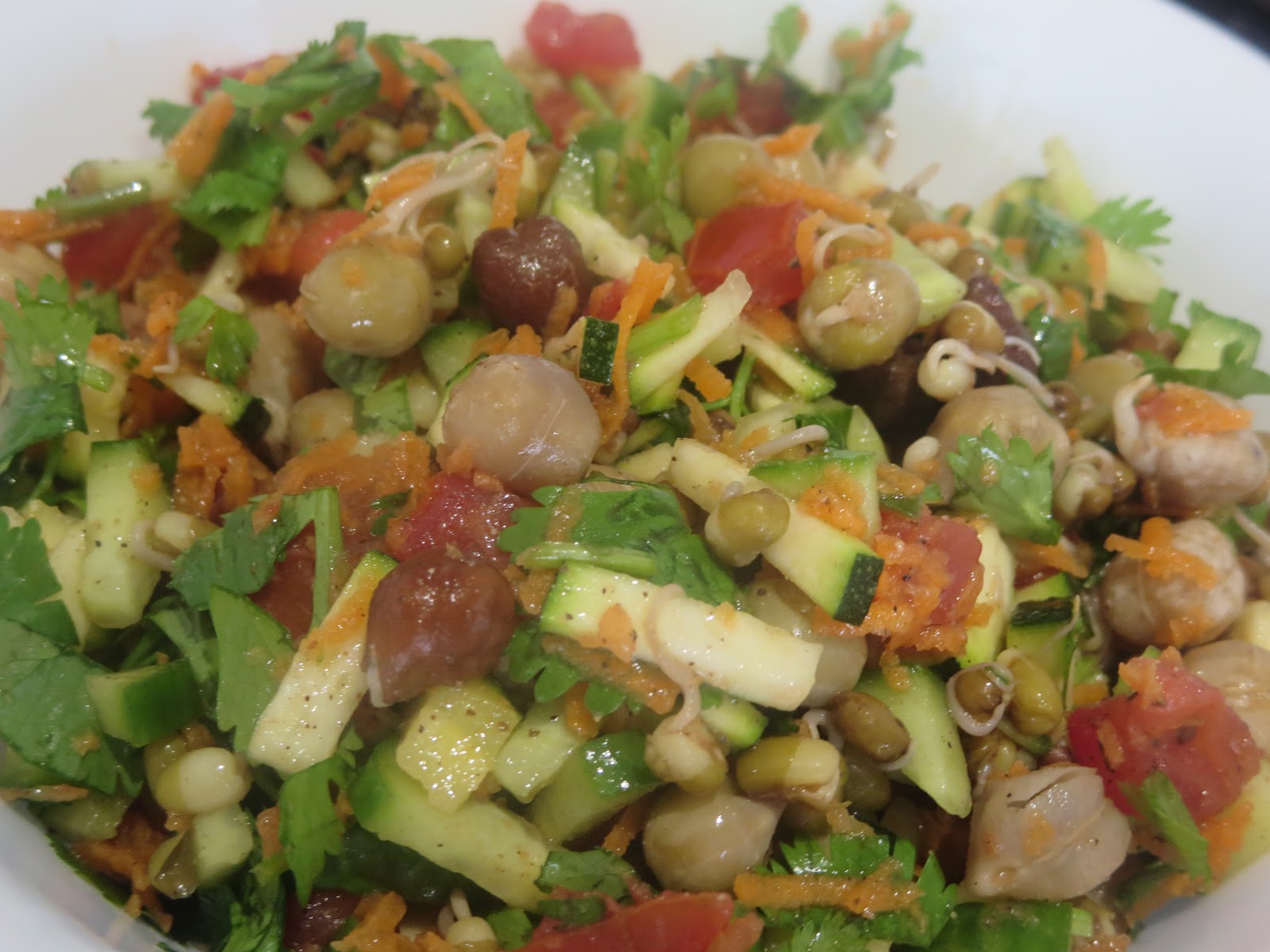 Instant Pot Steamed Mixed Sprouts Salad (Protein Packed Salad)