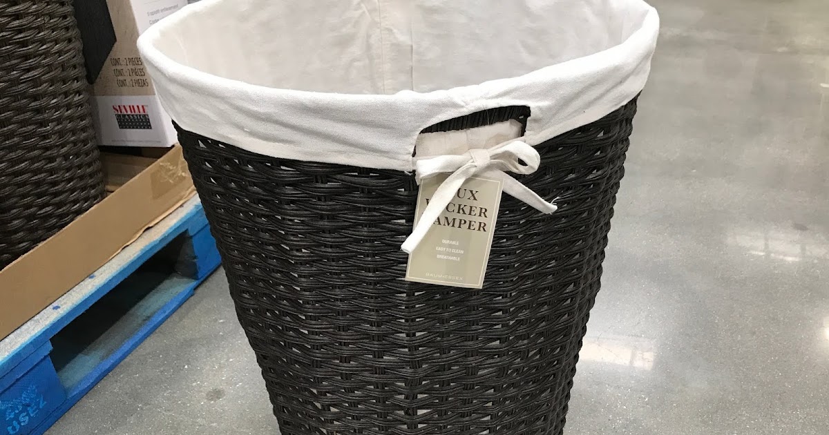 Baum Faux Wicker Hamper with Liner Costco Weekender