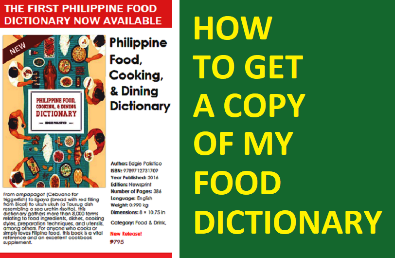 Philippine Food Cooking And Dining Dictionary Pinoy Food And Cooking Dictionary Mno